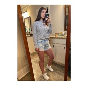 Button down stripped long sleeve